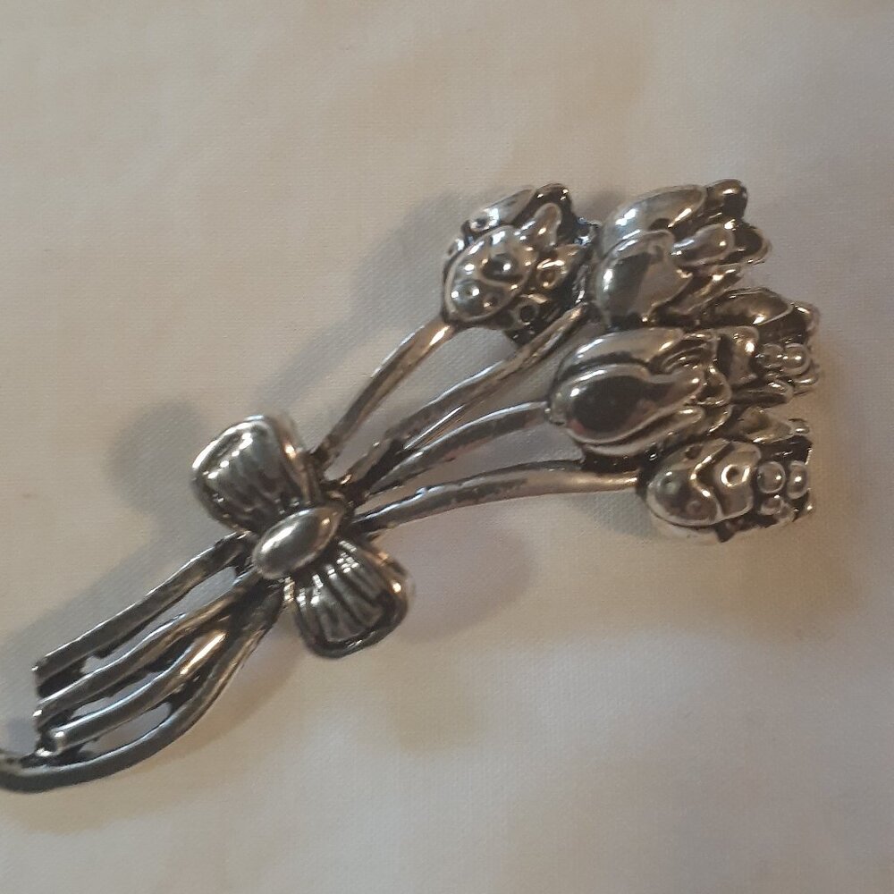Springtime Bouquet of Tulips Brooch